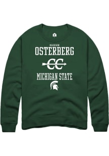 Madison Osterberg Rally Mens Green Michigan State Spartans NIL Sport Icon Crew Sweatshirt