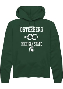 Madison Osterberg Rally Mens Green Michigan State Spartans NIL Sport Icon Hooded Sweatshirt