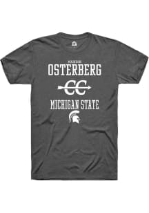 Madison Osterberg Dark Grey Michigan State Spartans NIL Sport Icon Short Sleeve T Shirt