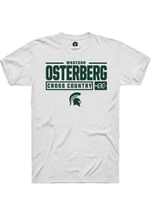 Madison Osterberg White Michigan State Spartans NIL Stacked Box Short Sleeve T Shirt