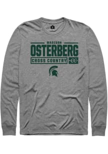 Madison Osterberg Rally Mens Graphite Michigan State Spartans NIL Stacked Box Tee