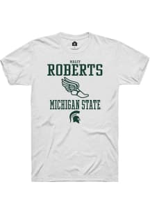Maley Roberts White Michigan State Spartans NIL Sport Icon Short Sleeve T Shirt