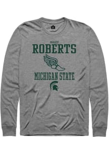 Maley Roberts Rally Mens Graphite Michigan State Spartans NIL Sport Icon Tee