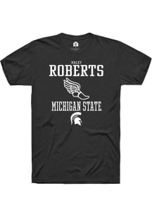 Maley Roberts Black Michigan State Spartans NIL Sport Icon Short Sleeve T Shirt