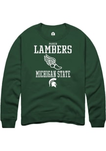 Parker Lambers Rally Mens Green Michigan State Spartans NIL Sport Icon Crew Sweatshirt