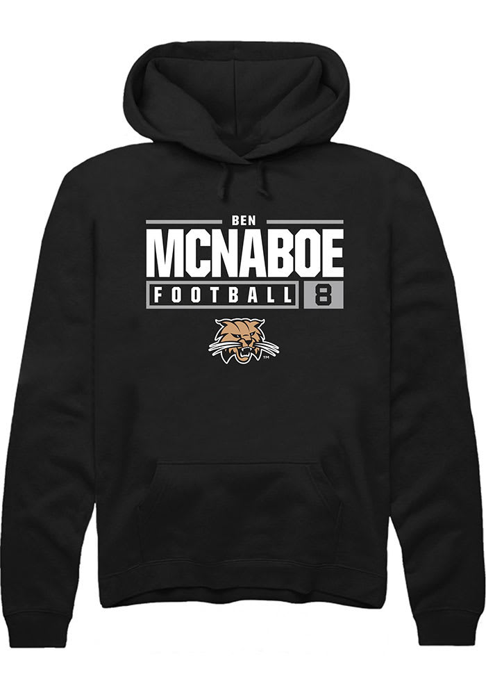 Ben McNaboe Rally Ohio Bobcats Mens NIL Stacked Box Long Sleeve Hoodie