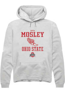 Aniya Mosley Rally Mens White Ohio State Buckeyes NIL Sport Icon Hooded Sweatshirt