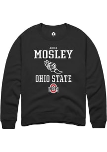 Aniya Mosley Rally Mens Black Ohio State Buckeyes NIL Sport Icon Crew Sweatshirt
