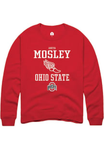 Aniya Mosley Rally Mens Red Ohio State Buckeyes NIL Sport Icon Crew Sweatshirt