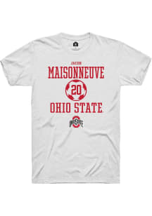 Jacob Maisonneuve White Ohio State Buckeyes NIL Sport Icon Short Sleeve T Shirt