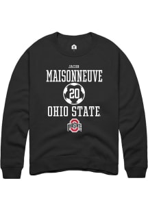 Jacob Maisonneuve Rally Mens Black Ohio State Buckeyes NIL Sport Icon Crew Sweatshirt