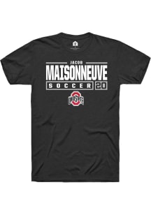 Jacob Maisonneuve Black Ohio State Buckeyes NIL Stacked Box Short Sleeve T Shirt