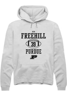 Ben Freehill Rally Mens White Purdue Boilermakers NIL Sport Icon Hooded Sweatshirt