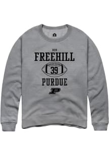 Ben Freehill Rally Mens Graphite Purdue Boilermakers NIL Sport Icon Crew Sweatshirt