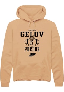 Christian Gelov Rally Mens Gold Purdue Boilermakers NIL Sport Icon Hooded Sweatshirt