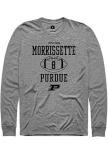 Denylon Morrissette  Purdue Boilermakers Graphite Rally NIL Sport Icon Long Sleeve T Shirt