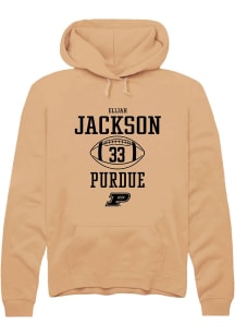 Elijah Jackson Rally Mens Gold Purdue Boilermakers NIL Sport Icon Hooded Sweatshirt