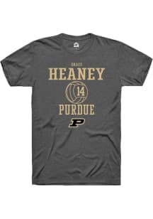 Grace Heaney Dark Grey Purdue Boilermakers NIL Sport Icon Short Sleeve T Shirt