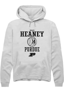 Grace Heaney Rally Mens White Purdue Boilermakers NIL Sport Icon Hooded Sweatshirt