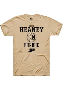 Grace Heaney Gold Purdue Boilermakers NIL Sport Icon Short Sleeve T Shirt