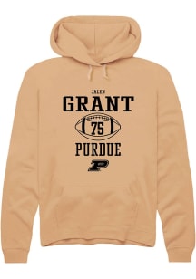 Jalen Grant Rally Mens Gold Purdue Boilermakers NIL Sport Icon Hooded Sweatshirt