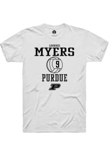 Lourdes Myers White Purdue Boilermakers NIL Sport Icon Short Sleeve T Shirt