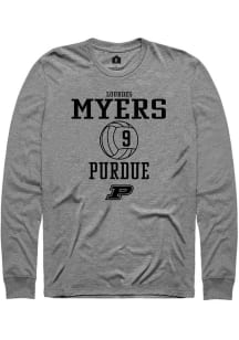 Lourdes Myers Rally Mens Graphite Purdue Boilermakers NIL Sport Icon Tee