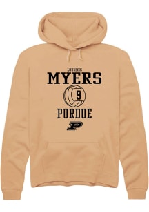 Lourdes Myers Rally Mens Gold Purdue Boilermakers NIL Sport Icon Hooded Sweatshirt