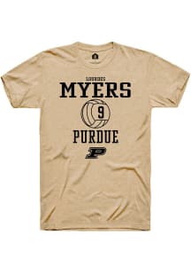 Lourdes Myers Gold Purdue Boilermakers NIL Sport Icon Short Sleeve T Shirt