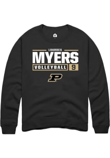 Lourdes Myers Rally Mens  Purdue Boilermakers NIL Stacked Box Crew Sweatshirt