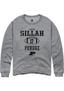 Shitta Sillah Rally Mens Graphite Purdue Boilermakers NIL Sport Icon Crew Sweatshirt