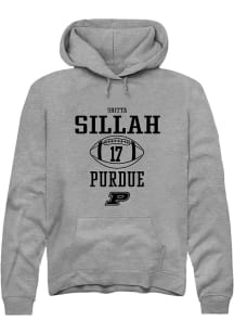 Shitta Sillah Rally Mens Graphite Purdue Boilermakers NIL Sport Icon Hooded Sweatshirt