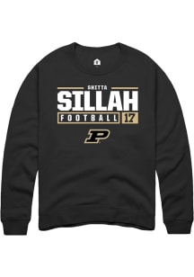 Shitta Sillah Rally Mens  Purdue Boilermakers NIL Stacked Box Crew Sweatshirt