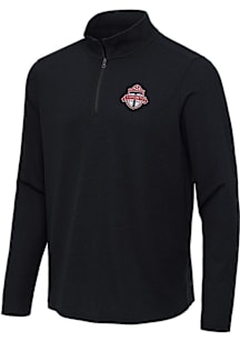 Antigua Toronto FC Mens Black Sync Long Sleeve Qtr Zip Pullover