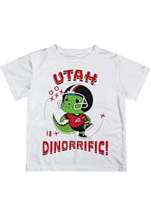 Vive La Fete Utah Utes Infant Dino-Riffic Short Sleeve T-Shirt White