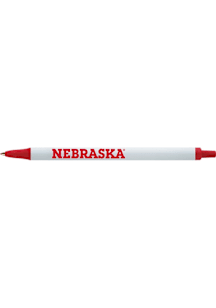 Nebraska Cornhuskers Bic Click Stick Pen - White