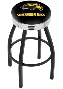 Southern Mississippi Golden Eagles 3 Ring Chrome Seat Pub Stool - Black
