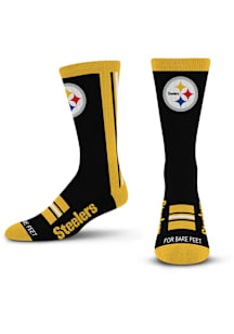 Pittsburgh Steelers Black Throwback Youth Crew Socks