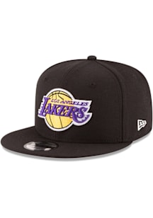 New Era Los Angeles Lakers Black Basic 9FIFTY Mens Snapback Hat