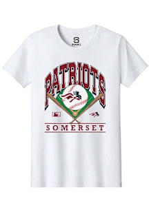 Summit Sportswear Somerset Patriots Youth White Homefield Short Sleeve T-Shirt