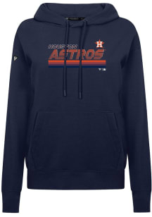 Levelwear Houston Astros Womens Navy Blue Adorn Breaker Hooded Sweatshirt