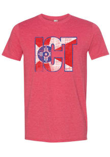 Wichita Red City Flag ICT Short Sleeve T Shirt