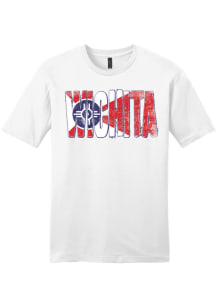 Wichita White City Flag Wordmark Short Sleeve T Shirt