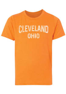Rally Cleveland Youth Orange Arch Short Sleeve T-Shirt