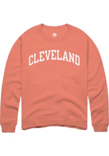 Cleveland Womens Terracotta Wordmark Unisex Long Sleeve Crew Sweatshirt