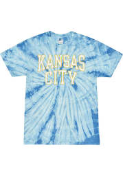 Rally Kansas City Light Blue Tie Dye Arch Short Sleeve T Shirt