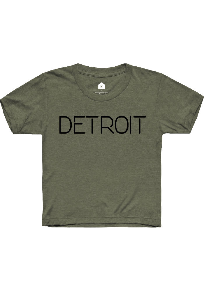 Rally Detroit Youth Olive Disconnect Short Sleeve T-Shirt