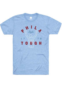 Rally Philadelphia Light Blue Phila Tough Short Sleeve Fashion T Shirt