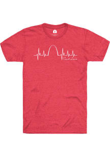 Rally St Louis Red Heartbeat Arch Short Sleeve Fashion T Shirt