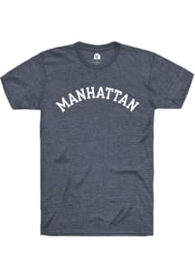 Rally Manhattan Navy Blue Arch Short Sleeve Fashion T Shirt